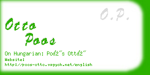 otto poos business card